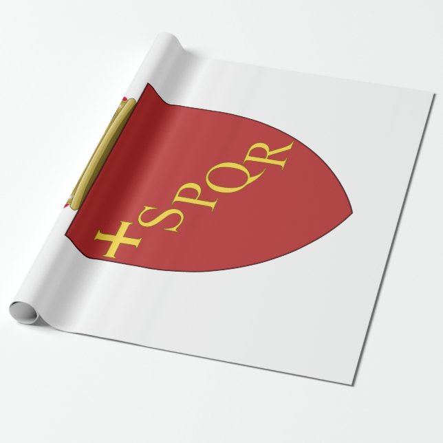 Papel De Regalo Escudo romano de armas (SPQR) (Roma, Italia) (Desenrollado)