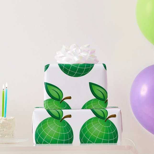 Papel De Regalo Esfera Eco Globe Fruta Verde Hoja de Tierra (Subido por el creador)