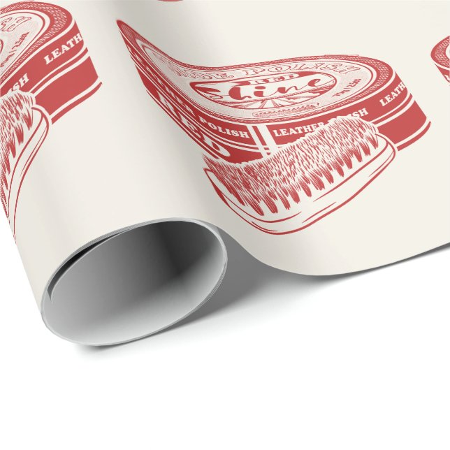 Papel De Regalo Esmalte de calzado rojo (Esquina del rollo)