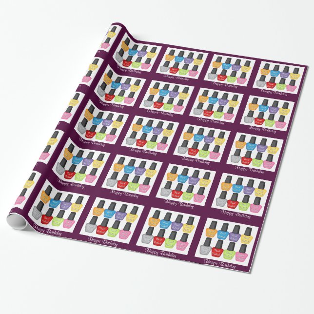 Papel De Regalo Esmalte de uñas (Desenrollado)