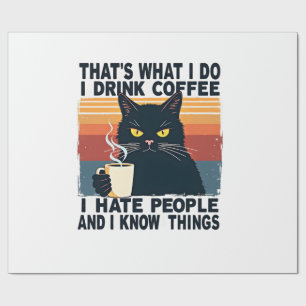 Papel De Regalo Eso es lo que hago Bebo café Odio a la gente Y