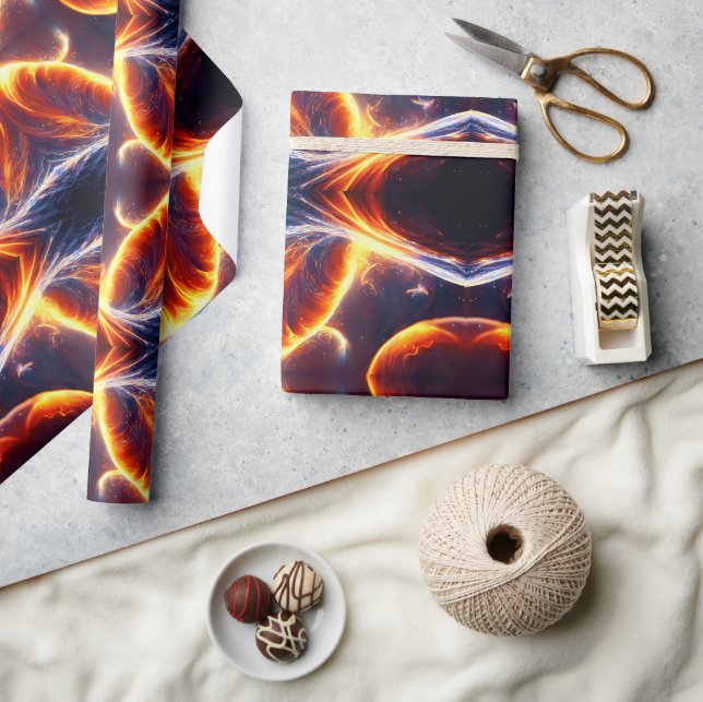 Papel De Regalo Espacio de agua de incendio (Artesanía)