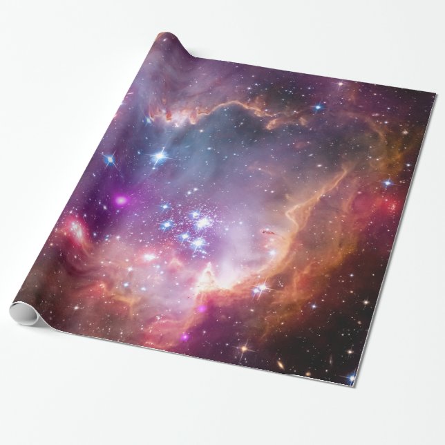 Papel De Regalo Espacio de galaxia en nube magelánica pequeña (Desenrollado)