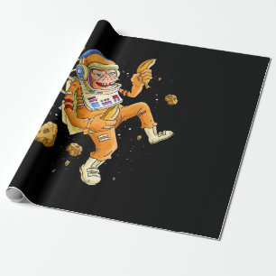 Papel De Regalo Espacio de monos astronautas