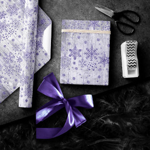 Papel De Regalo Espaldas de nieve rusas Escandinavo de lavanda p