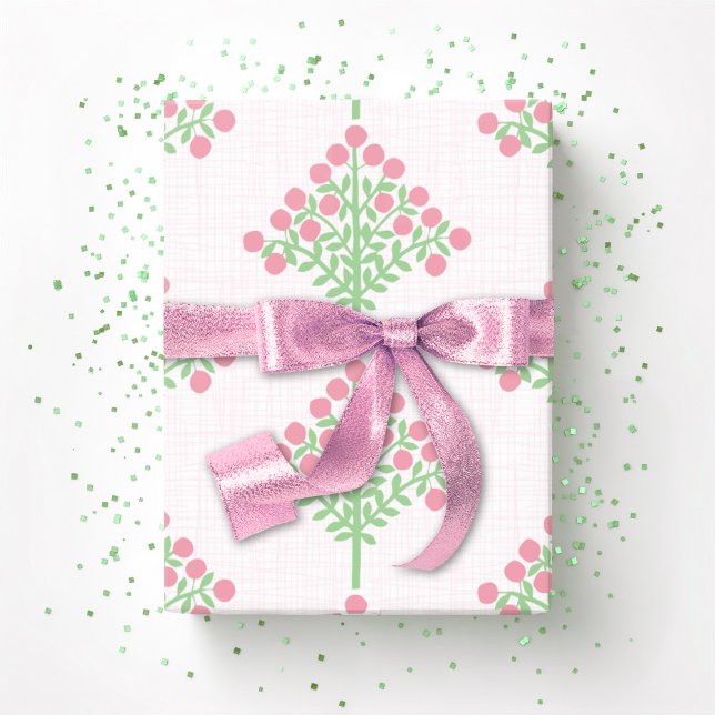 Papel De Regalo Espalier Bloom in Pink and Green (Subido por el creador)