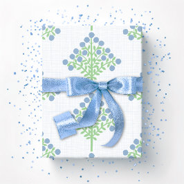 Papel De Regalo Espalier Bloom in Slate and Green