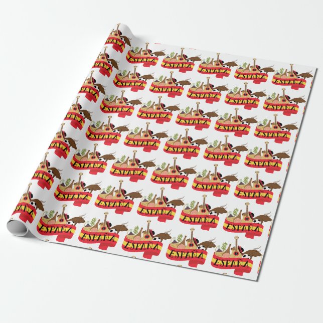 Papel De Regalo Espana (Desenrollado)