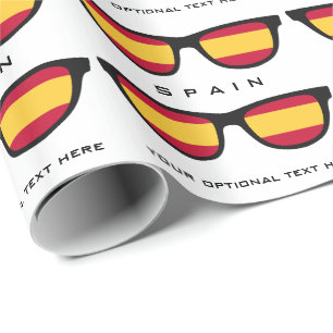 Papel De Regalo España sombras personalizado texto y ajuste de reg
