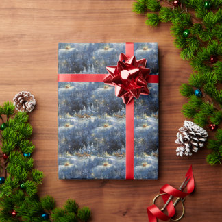 Papel De Regalo Esparadrapo, nieve, reno