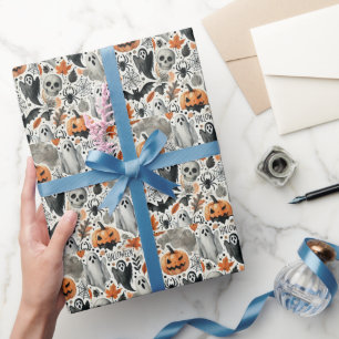 Papel De Regalo Especial de la fiesta de Halloween acogedor y esté