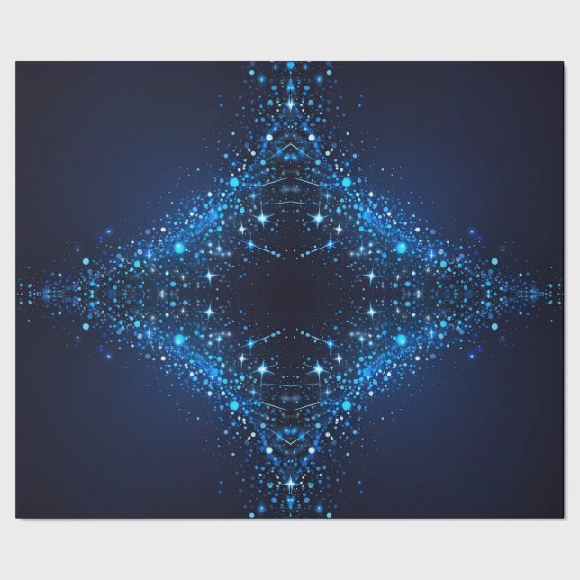 Papel De Regalo Espectacular golpe de estado en azul profundo (Costura)