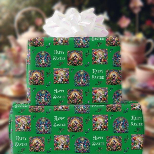 Papel De Regalo Espectacular patrón de conejito de pascua de vidri (Subido por el creador)