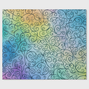 Papel De Regalo Espectacular patrón de giro arco iris Resumen colo