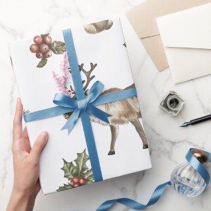 Papel De Regalo Espectacular patrón de vegetación de animales de b