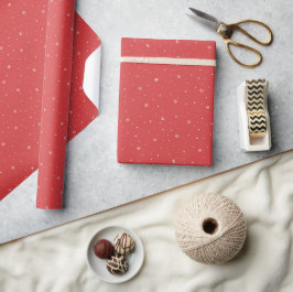 Papel De Regalo Espectaculares copos de nieve Navidades retro Patr