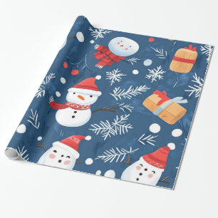 Papel De Regalo Espectaculares patrones de Navidades de invierno