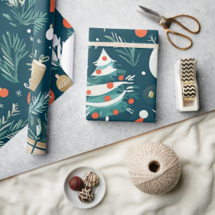 Papel De Regalo Espectaculares patrones de Navidades de invierno