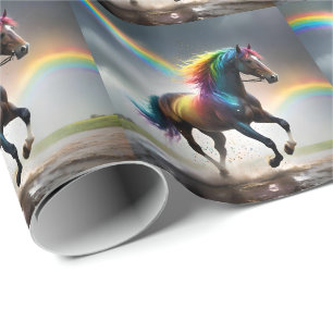 Papel De Regalo Espectro de Gracia: Caballo de Arcoíris Debajo de 