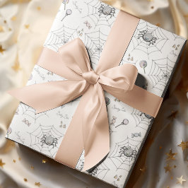 Papel De Regalo Espeluznante araña de bebé, vándalo web y de Hallo