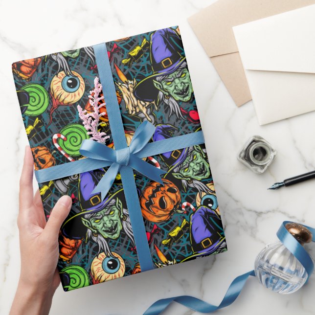 Papel De Regalo Espeluznante asusta Halloween (Regalar)