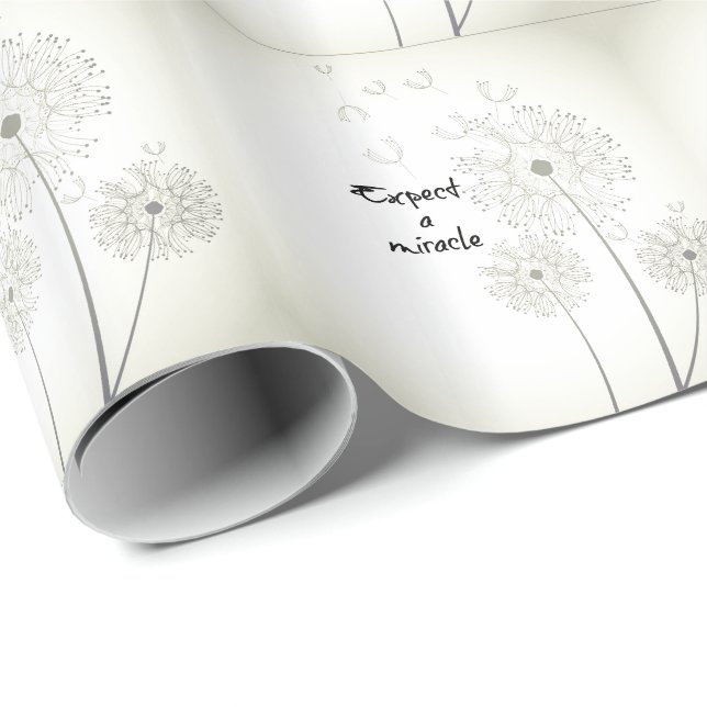 Papel De Regalo Esperar un milagro Inspirador (Esquina del rollo)