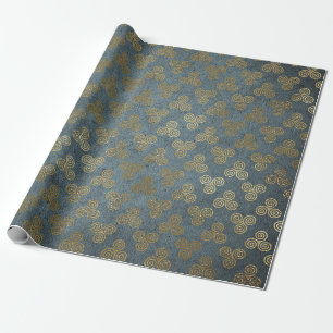 Papel De Regalo Espiral de nudo celta dorado