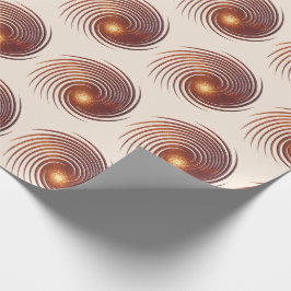 Papel De Regalo Espiral de oro metálico abstracto