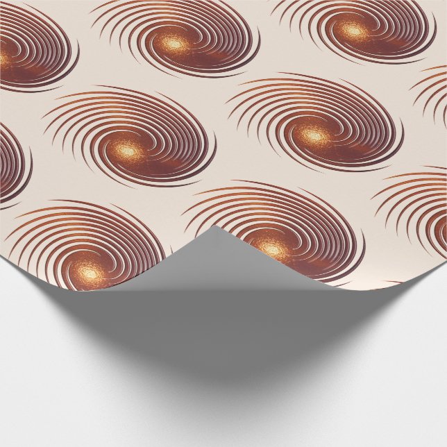 Papel De Regalo Espiral de oro metálico abstracto (Esquina)