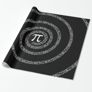 Papel De Regalo Espiral para Pi en el estilo negro
