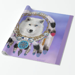 Papel De Regalo Espíritu de lobo indio nativo