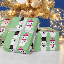 Papel De Regalo Espíritu de Navidades de Snowman