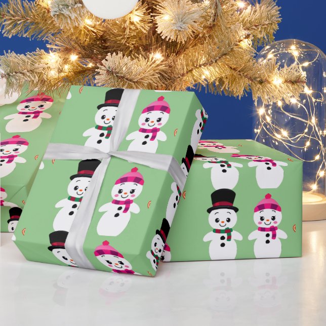 Papel De Regalo Espíritu de Navidades de Snowman (Vacaciones)