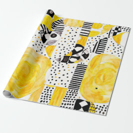 Papel De Regalo Espíritu solar: patrones amarillos y nativos