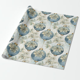 Papel De Regalo Esplendor de Navidades Blue Majesty Elegant Blue G