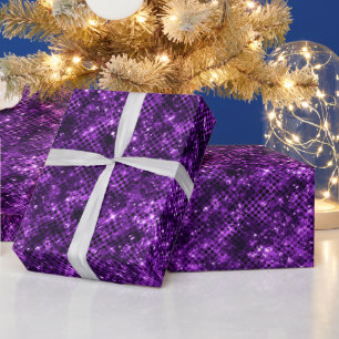 Papel De Regalo Esplendor Oceánico Brillante Purpura Brillo