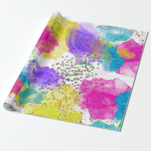 Papel De Regalo Esplusa de pintura de tinte de color de agua