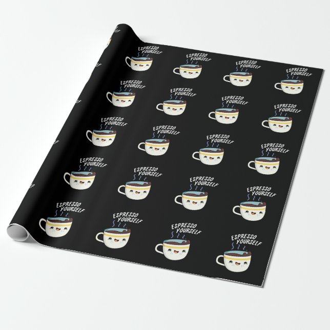 Papel De Regalo Espresso tú mismo Gracioso café Pun (Desenrollado)