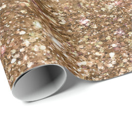 Papel De Regalo Espuma de oro de bronce
