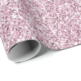 Papel De Regalo Espuma Purpurina de Glam Rosa Girly