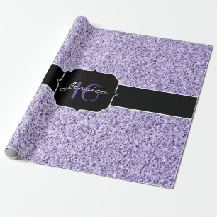 Papel De Regalo Espuma ultravioleta purpurina púrpura dulce 16