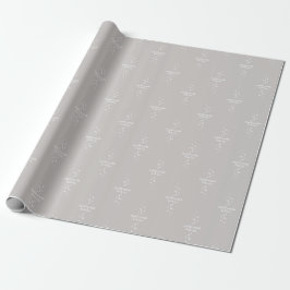 Papel De Regalo Espumoso Estrella Pequeña Estrella Plata Gris Star