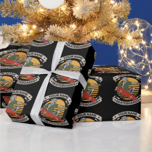 Papel De Regalo Esqueleto de patinador con agarre de nariz de mono