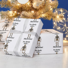 Papel De Regalo Esqueleto Sin-Cuerpo Divertido