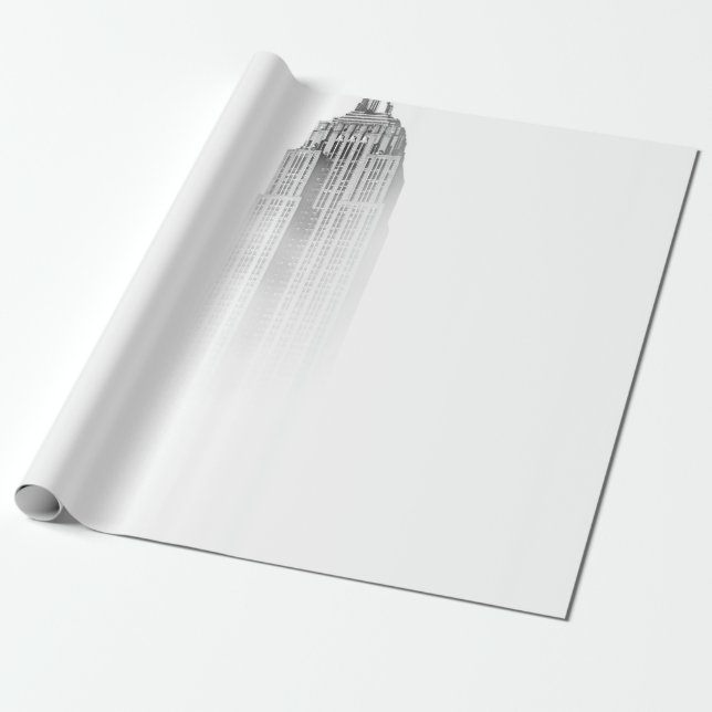 PAPEL DE REGALO ESQUEMA DE CONSTRUCCIÓN DE ESTADO EMPIRE (Desenrollado)