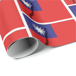 Papel De Regalo Esquema de mapa de la BANDERA TAIWAN
