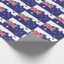 Papel De Regalo Esquema del mapa australiano de la BANDERA Patriót