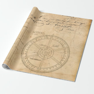 Papel De Regalo Esquemas circulares mecánicas sobre el Tan