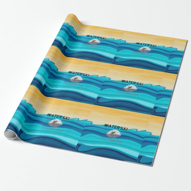 Papel De Regalo Esquí acuático SUPERIOR (Desenrollado)