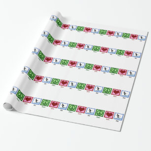 Papel De Regalo Esquí del amor de la paz